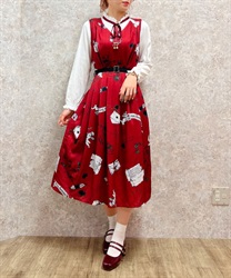 Heart Cupit pattern Dress(Red-F)