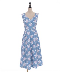 Long floraison dress(Blue-F)