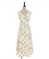 Long floraison dress(Yellow-F)