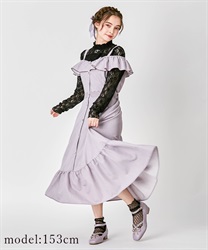 2way frilled off -shaul Dress(Lavender-F)