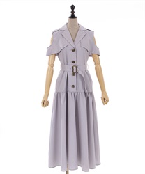 2WAY Cape Design Dress(Lavender-F)