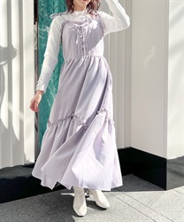 Lace -up Camisole Dress(Lavender-F)