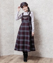 【Time Sale】Tartan check pattern jumper skirt