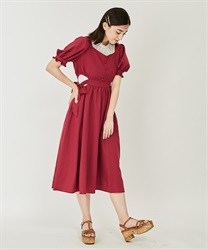 Side ribbon Dress(Red-F)