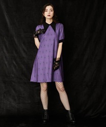 Rosesel Quiye Pattern Sack Dress(Purple-F)