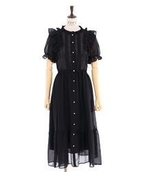 Volume frill Dress(Black-F)