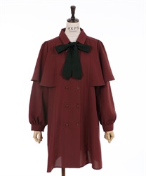 Double cape dress(Red-F)
