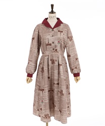 NOUVELLE pattern Dress(Beige-F)