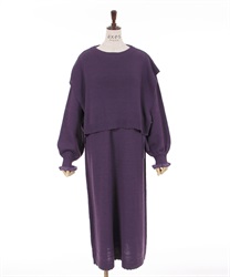 Best set knit Dress(Purple-F)