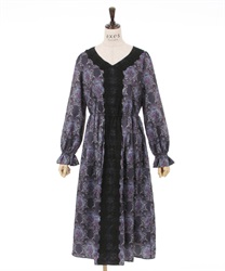 Rose Garland Pattern Long Dress(Chachol-F)