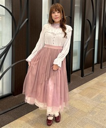 High waist tulle Dress(Pink-F)
