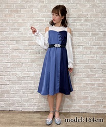 Bicolor china buttons dress