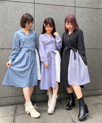 Lace bicolor shirt Dress