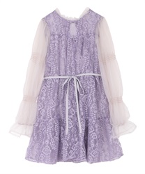 Lacy sheer tunic(Lavender-Free)