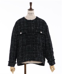 Tweed jacket(Black-F)