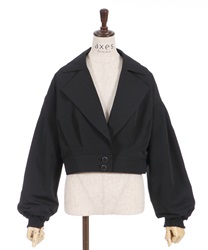 Tailor collar short jacket(Black-F)