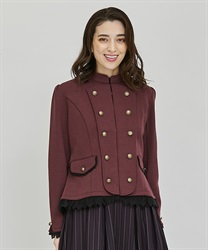 Napoleon style stretch Jacket(Purple-F)