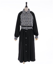 2 way bicolor coat(Black-F)
