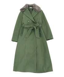 Tailor collar coat(Green-M)