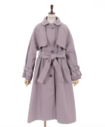 Piping long coat(Lavender-F)
