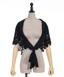 Charlotte shawl(Black-F)