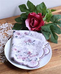 Scalar embroidery handkerchieft towel(Ecru-M)