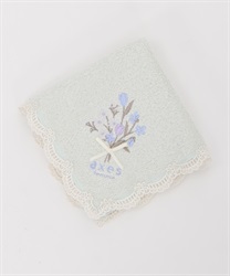 Flower bouquet embroidery Handkerchiefp(Mint Green-M)