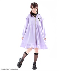 Kuromi / Embroidery Long Parker(Lavender-F)
