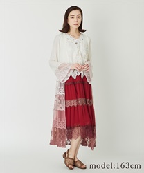Gradation lacy gown
