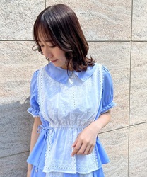 Embroidery Lace Tabrier style Blouse