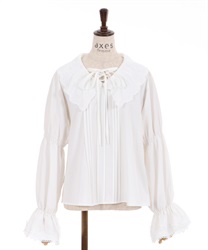 Big collar blouse(White-F)