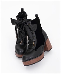 Medium lace-up boot(Black-S)
