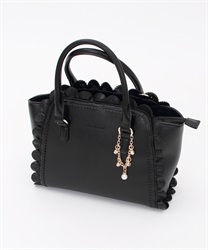 Frill Bag with charm(Black-F)