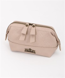 Embossing design pouch(Beige-M)