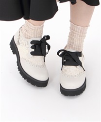 Platform lace -up shoes(Ecru-S)