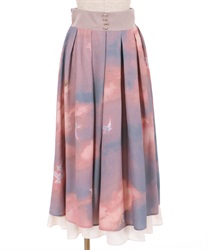 Leciel printed skirt(Purple-F)