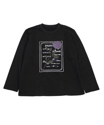 Rose embroidery long t-shirt(Ｄ-S)