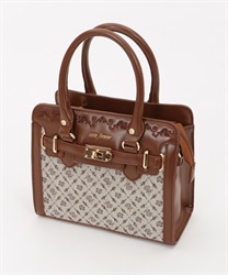 Different material combination 2WAY Bag(Brown-M)