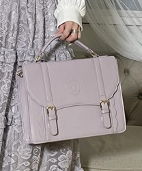 Rose motif pressed satchel(Pink-F)