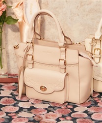 Rose -shaped push Bag with pass case(Pink-F)
