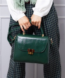 Shoulder Bag with buckle(Green-F)