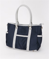 Nalon bag with embroidery(Navy-M)