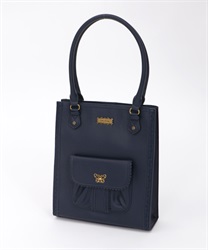A4 tote bag with pockets(Navy-M)