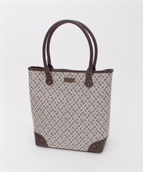 Different material combination tote Bag(Brown-F)