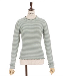 Petit stand melo nit Pullover(Green-F)