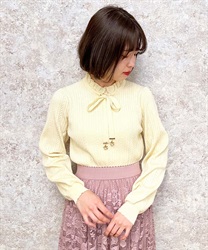 Knit with Sakura charm(Cream-F)