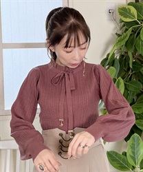 Functional charm ribbon knit(Pink-F)