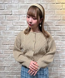 Pearls buttons short cardigan