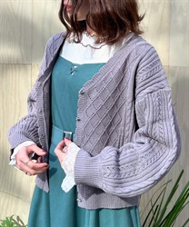 Assort button knit cardigan(Grey-F)