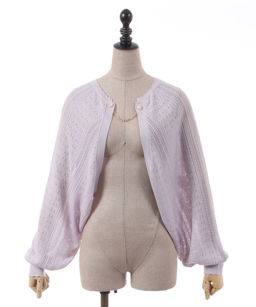 Knit bolero with chain